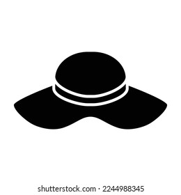 Ladies hat icon vector design template