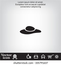 ladies' hat, web icon. vector design