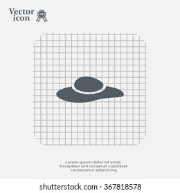 ladies' hat, web icon. vector design