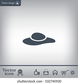 ladies hat, web icon. vector design