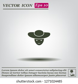 ladies' hats, web icon. vector design