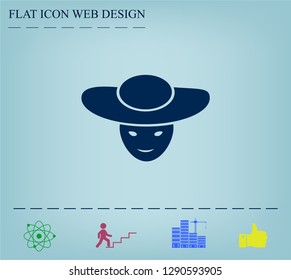 ladies' hats, web icon. vector design