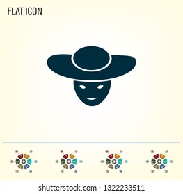 ladies' hats, web icon. vector design