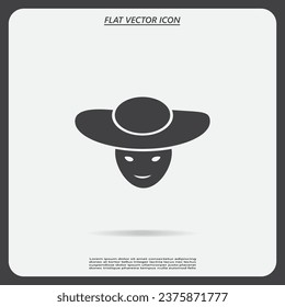 ladies' hats, web icon. vector design