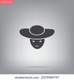 ladies' hats, web icon. vector design