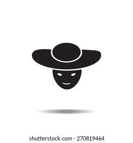 ladies' hats, web icon. vector design