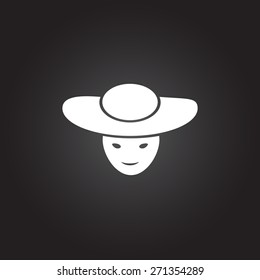 ladies' hats, web icon. vector design