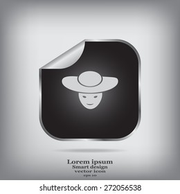 ladies' hats, web icon. vector design