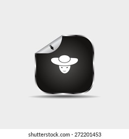 ladies' hats, web icon. vector design