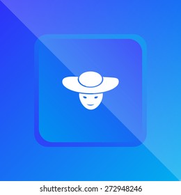 ladies' hats, web icon. vector design