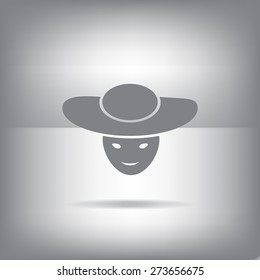 ladies' hats, web icon. vector design