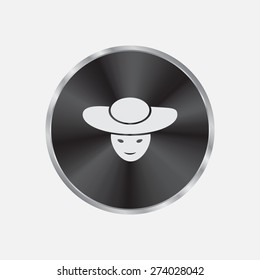ladies' hats, web icon. vector design