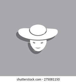 ladies' hats, web icon. vector design
