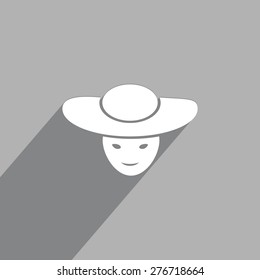 ladies' hats, web icon. vector design