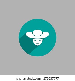 ladies' hats, web icon. vector design