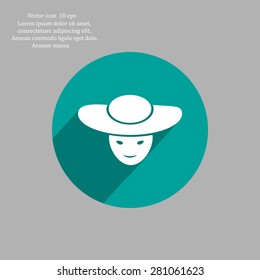 ladies' hats, web icon. vector design
