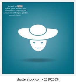 ladies' hats, web icon. vector design