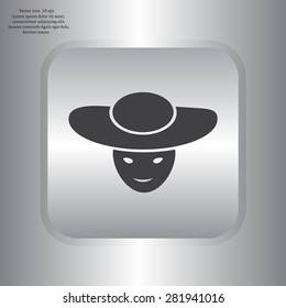 ladies' hats, web icon. vector design