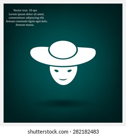 ladies hats, web icon. vector design