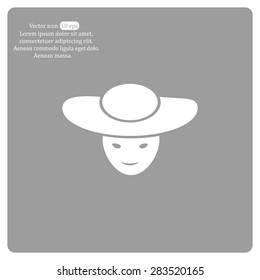 ladies' hats, web icon. vector design