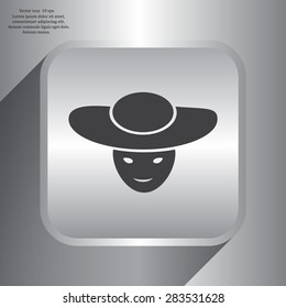 ladies' hats, web icon. vector design