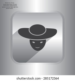 ladies' hats, web icon. vector design