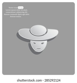 ladies' hats, web icon. vector design