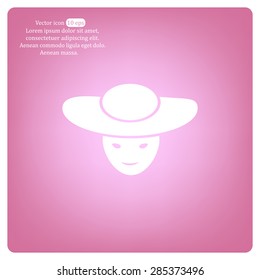 ladies' hats, web icon. vector design