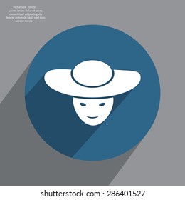 ladies hats, web icon. vector design
