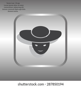 ladies' hats, web icon. vector design