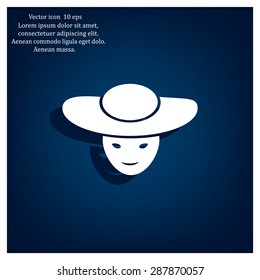 ladies' hats, web icon. vector design