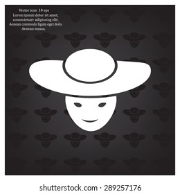 ladies hats, web icon. vector design