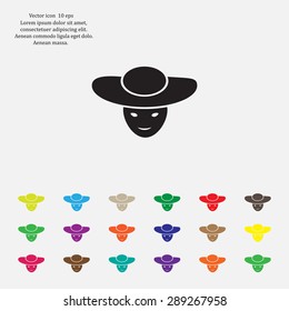 ladies hats, web icon. vector design