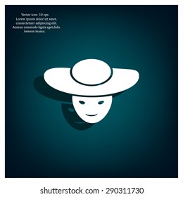 ladies' hats, web icon. vector design