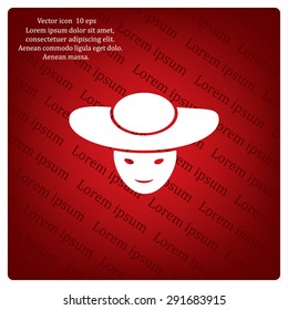 ladies' hats, web icon. vector design