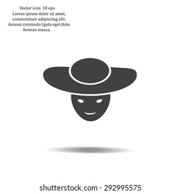 ladies' hats, web icon. vector design