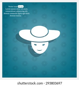 ladies' hats, web icon. vector design
