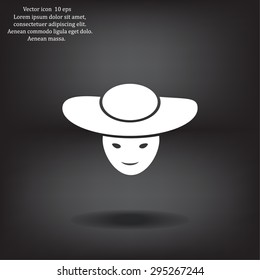 ladies' hats, web icon. vector design