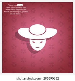 ladies' hats, web icon. vector design