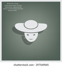 ladies' hats, web icon. vector design