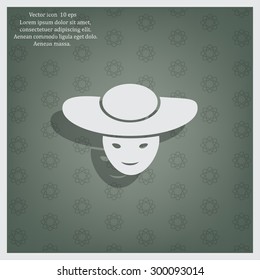 ladies' hats, web icon. vector design