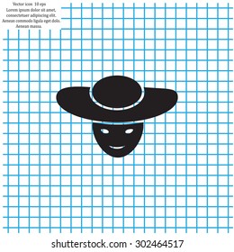 ladies' hats, web icon. vector design