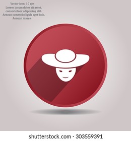 ladies' hats, web icon. vector design