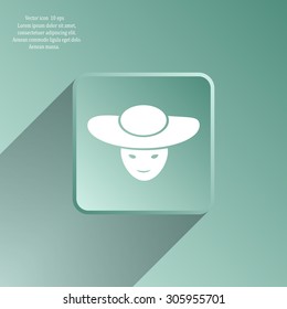 ladies' hats, web icon. vector design