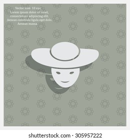 ladies' hats, web icon. vector design