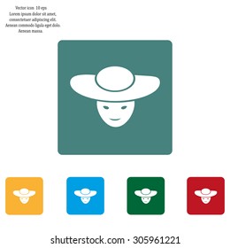 ladies' hats, web icon. vector design