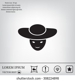 ladies' hats, web icon. vector design