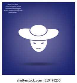 ladies' hats, web icon. vector design