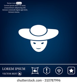 ladies' hats, web icon. vector design