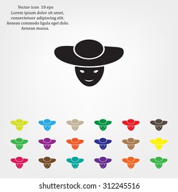 ladies' hats, web icon. vector design